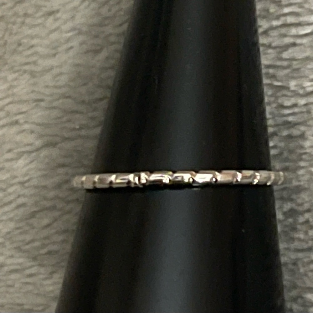 New Woman’s Silver Handmade Hammered Minimalist Boho Ring - Picture 6 of 7